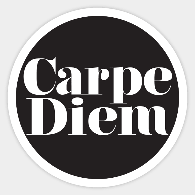 Carpe Diem Sticker by StudioGrafiikka